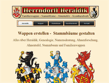 Tablet Screenshot of herrndorff-heraldik.de